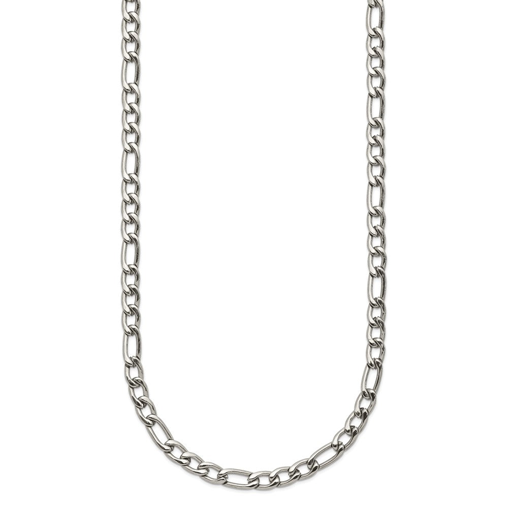 Chisel Stainless Steel Polished 4mm 20 inch Figaro Chain