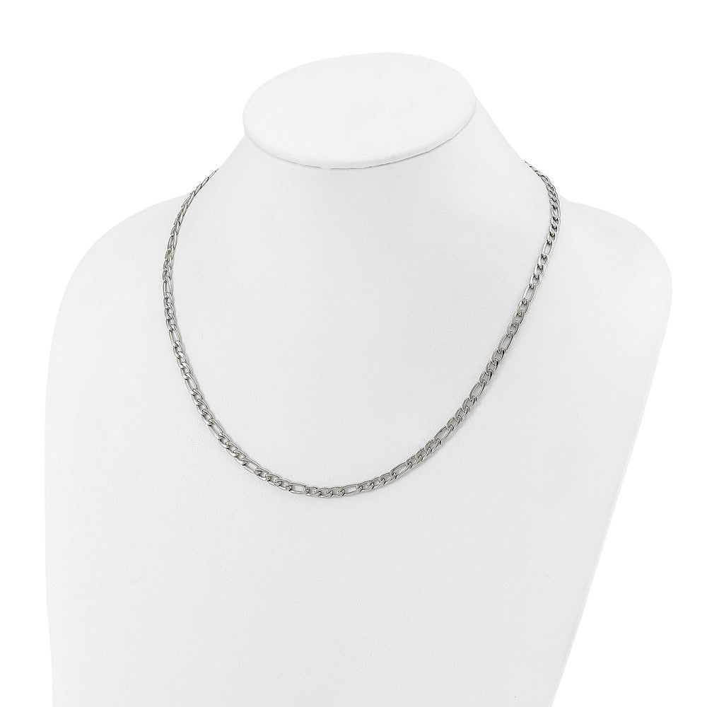 Chisel Stainless Steel Polished 4mm 20 inch Figaro Chain