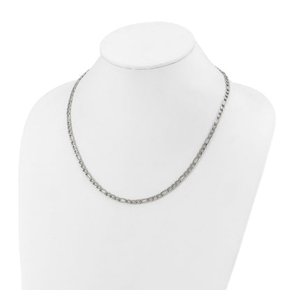 Chisel Stainless Steel Polished 4mm 20 inch Figaro Chain