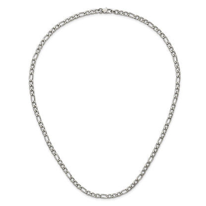 Chisel Stainless Steel Polished 4mm 20 inch Figaro Chain