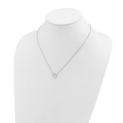 Chisel Stainless Steel Polished Disc on a 16 inch Plus a 2 inch Extension Cable Chain Necklace