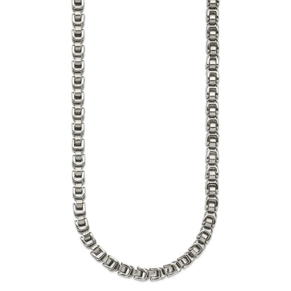 Chisel Stainless Steel Polished 24 inch Chain Link Necklace