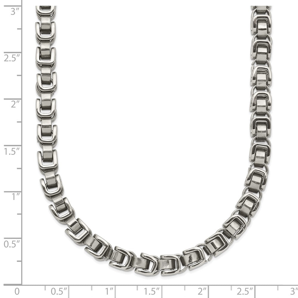 Chisel Stainless Steel Polished 24 inch Chain Link Necklace