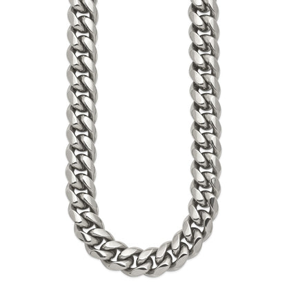 Chisel Stainless Steel Polished 14mm 24 inch Curb Link Necklace