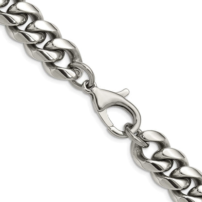 Chisel Stainless Steel Polished 14mm 24 inch Curb Link Necklace