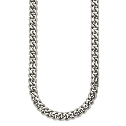 Chisel Stainless Steel Polished 8mm 24 inch Curb Link Necklace