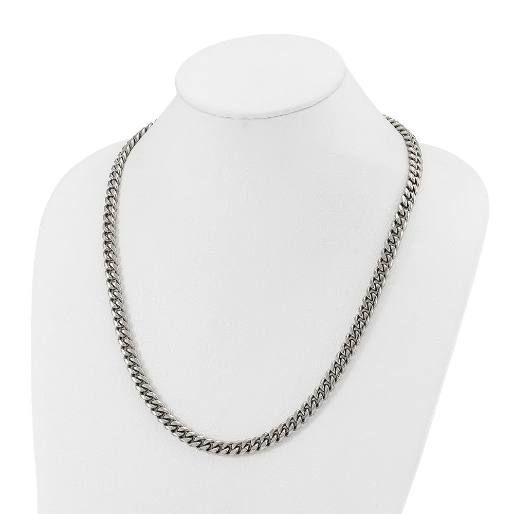 Chisel Stainless Steel Polished 8mm 24 inch Curb Link Necklace