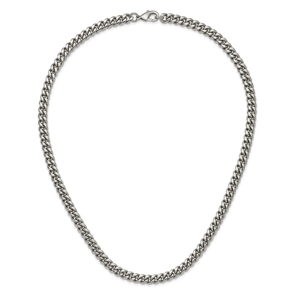 Chisel Stainless Steel Polished 8mm 24 inch Curb Link Necklace