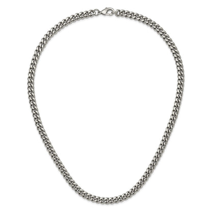 Chisel Stainless Steel Polished 8mm 24 inch Curb Link Necklace