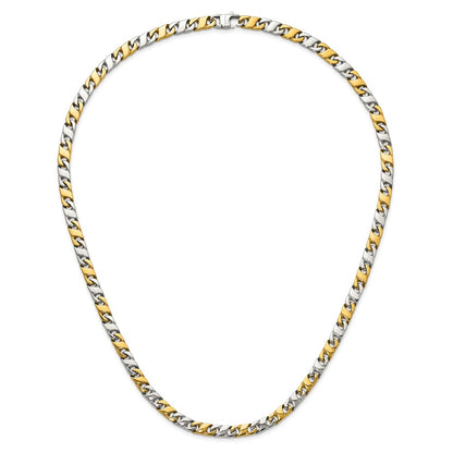 Chisel Stainless Steel Polished Yellow IP-plated 6mm 24 inch Infinity Link Necklace
