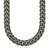 Chisel Stainless Steel Antiqued and Brushed 10mm 24 inch Curb Link Necklace