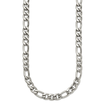 Chisel Stainless Steel Polished 8mm 20 inch Figaro Chain