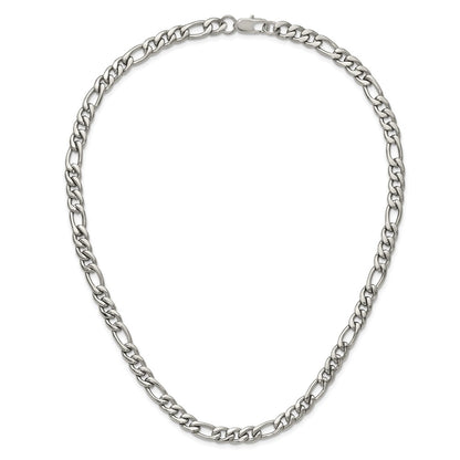 Chisel Stainless Steel Polished 8mm 20 inch Figaro Chain