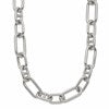 Chisel Stainless Steel Polished 9mm 16 inch Plus  2 inch Extension Open Link Necklace