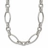 Chisel Stainless Steel Polished Open Link 16 inch Plus a 2 inch Extension Necklace
