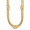 Chisel Stainless Steel Polished Yellow IP-plated Two-Strand Anchor Link 18 inch Plus a 2 inch Extension Necklace