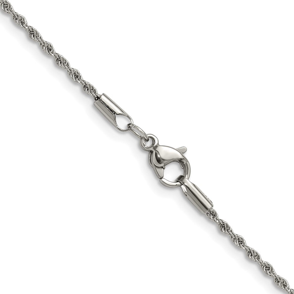 Chisel Stainless Steel Polished 1.5mm 16 inch Rope Chain