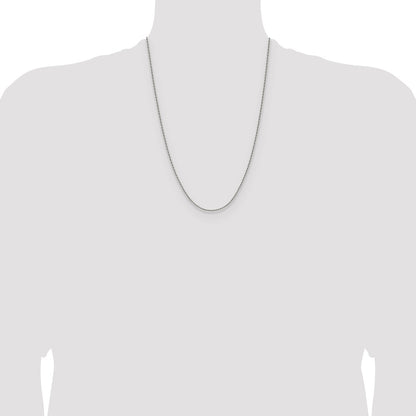 Chisel Stainless Steel Polished 1.5mm 24 inch Rope Chain