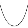 Chisel Stainless Steel Polished Black IP-plated 1.5mm 22 inch Rope Chain