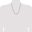 Chisel Stainless Steel Polished Black IP-plated 1.5mm 22 inch Rope Chain