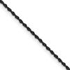 Chisel Stainless Steel Polished Black IP-plated 1.5mm 22 inch Rope Chain