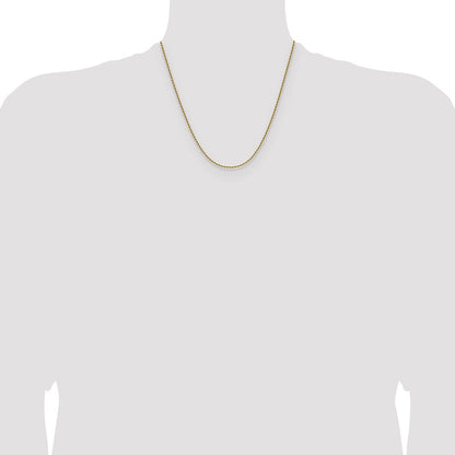 Chisel Stainless Steel Polished Yellow IP-plated 1.5mm 20 inch Rope Chain