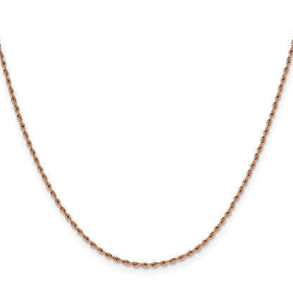 Chisel Stainless Steel Polished Rose IP-plated 1.5mm 16 inch Rope Chain