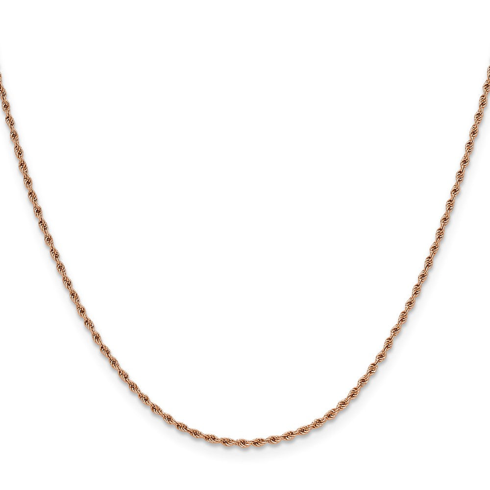 Chisel Stainless Steel Polished Rose IP-plated 1.5mm 24 inch Rope Chain