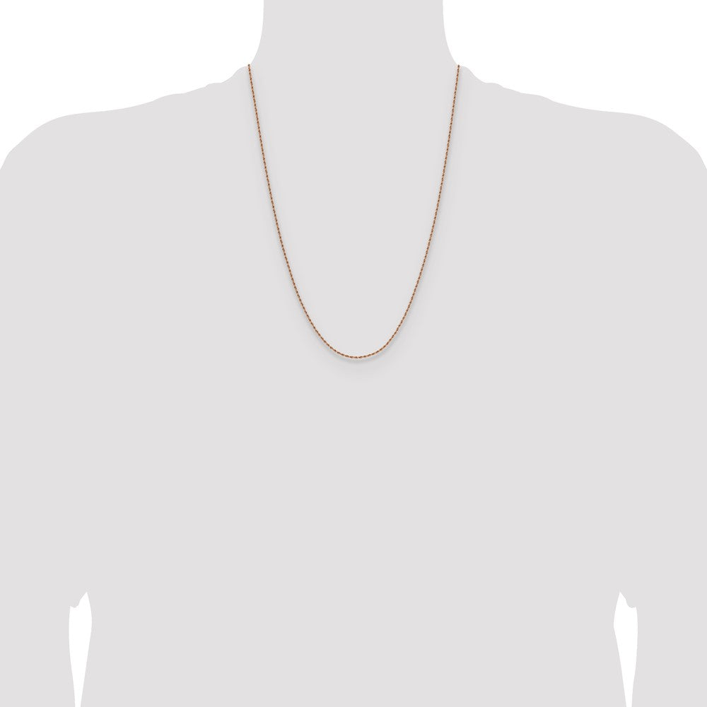 Chisel Stainless Steel Polished Rose IP-plated 1.5mm 24 inch Rope Chain