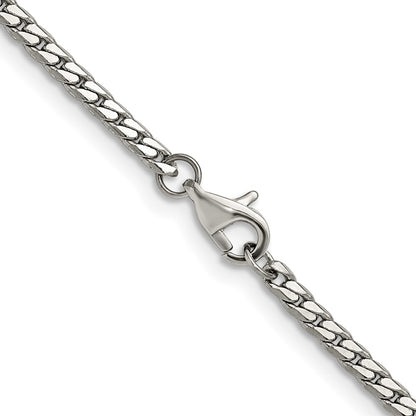Chisel Stainless Steel Polished 2.5mm 18 inch Curb Chain Necklace