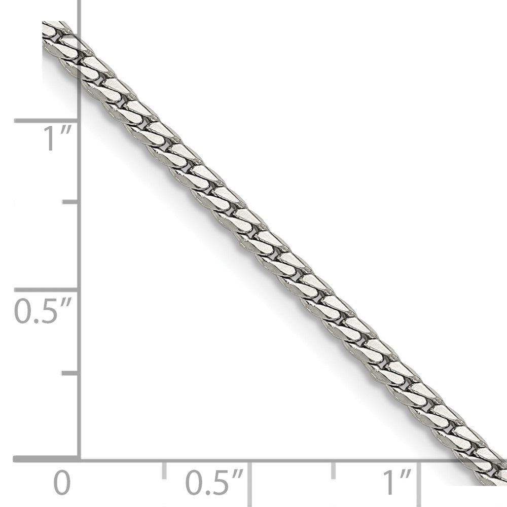 Chisel Stainless Steel Polished 2.5mm 16 inch Curb Chain Necklace