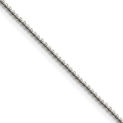 Chisel Stainless Steel Polished 1.5mm 18 inch Fancy Curb Link Necklace