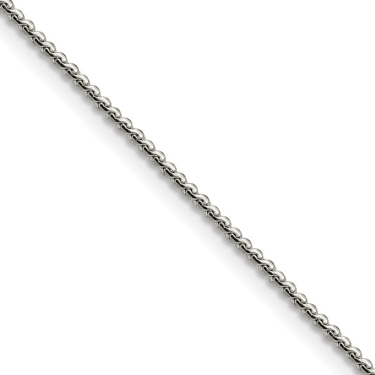 Chisel Stainless Steel Polished 1.5mm 18 inch Fancy Curb Link Necklace