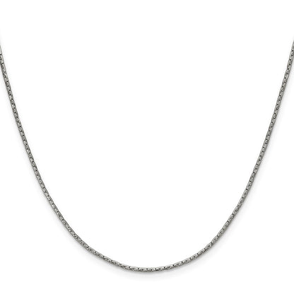 Chisel Stainless Steel Polished 1mm 20 inch Oval Box Chain Necklace
