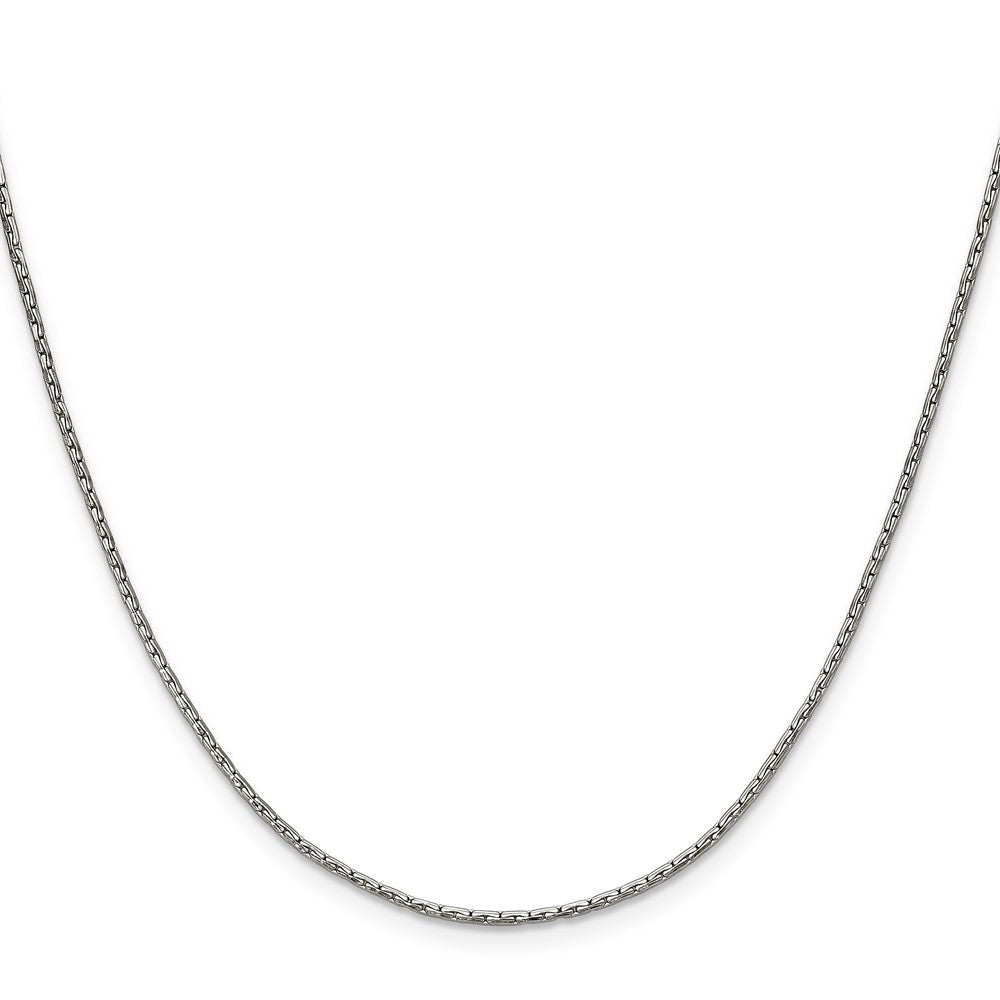 Chisel Stainless Steel Polished 1mm 18 inch Oval Box Chain Necklace