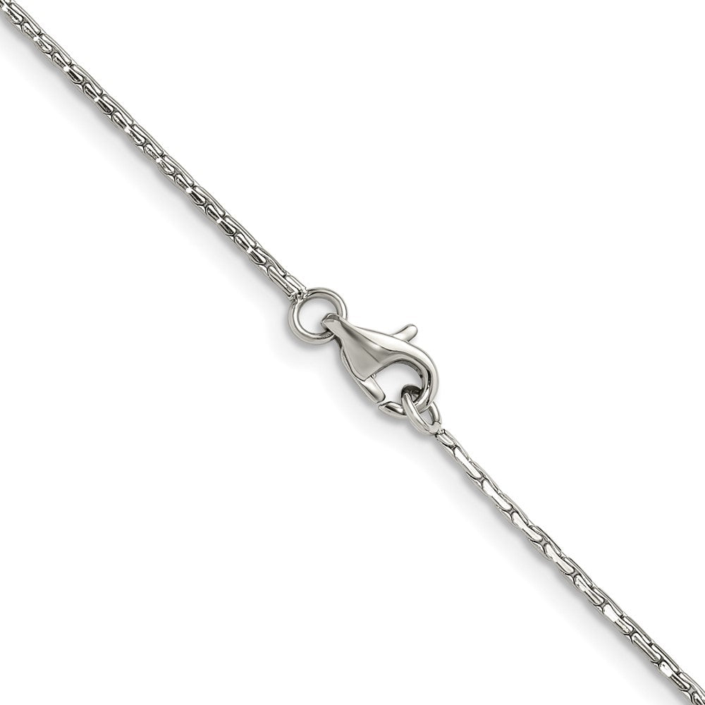 Chisel Stainless Steel Polished 1mm 16 inch Oval Box Chain Necklace