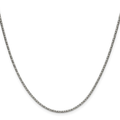 Chisel Stainless Steel Polished 1.5mm 20 inch Oval Box Chain Necklace