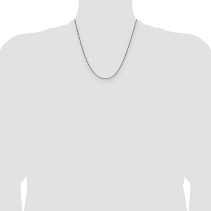 Chisel Stainless Steel Polished 1.5mm 20 inch Oval Box Chain Necklace