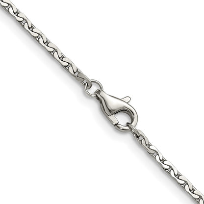 Chisel Stainless Steel Polished 1.7mm 18 inch Fancy Link Chain