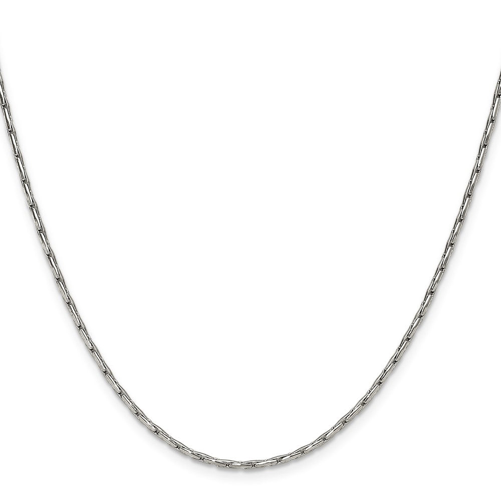 Chisel Stainless Steel Polished 1.7mm 18 inch Oval Box Chain Necklace