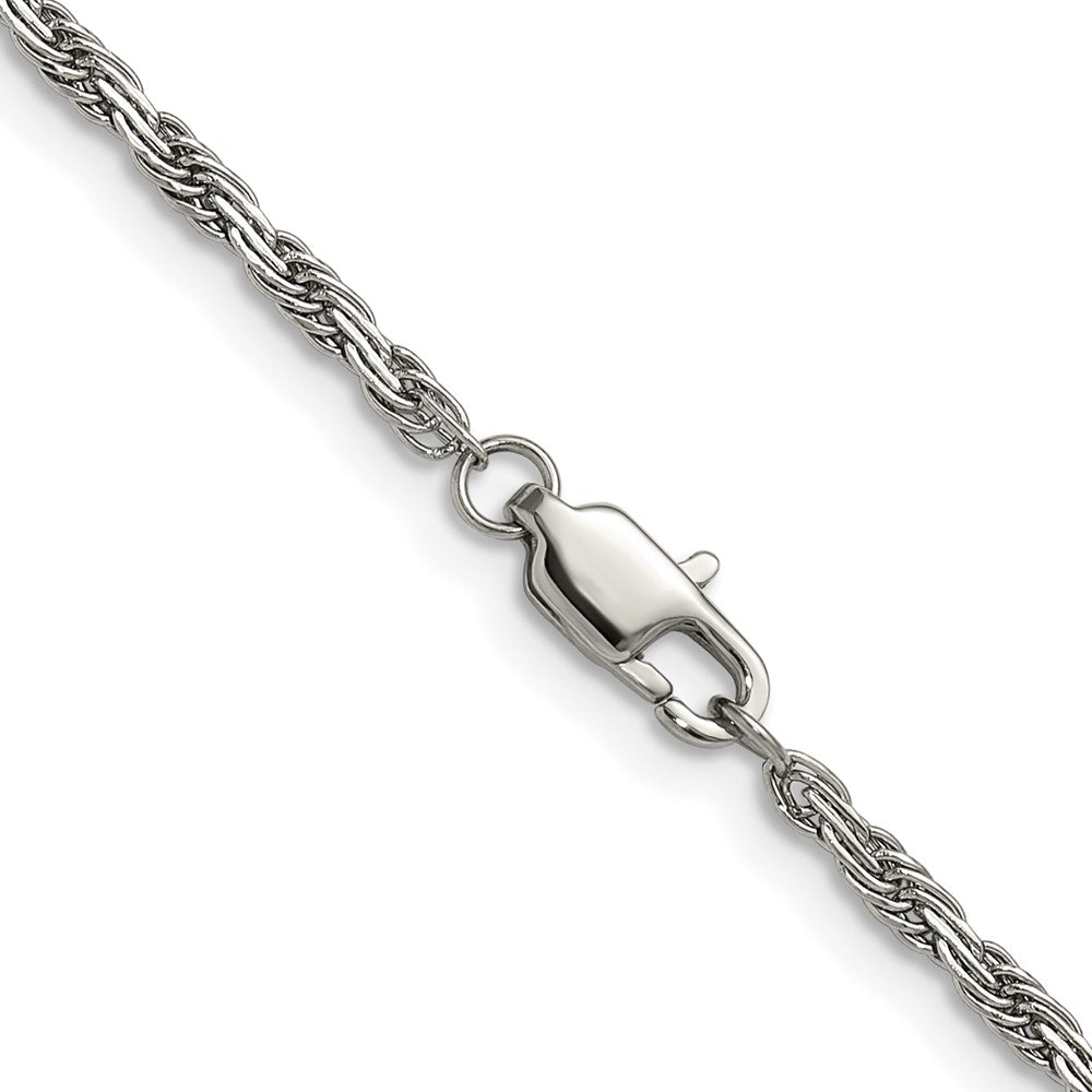 Chisel Stainless Steel Polished 2mm 18 inch Fancy Rope Chain