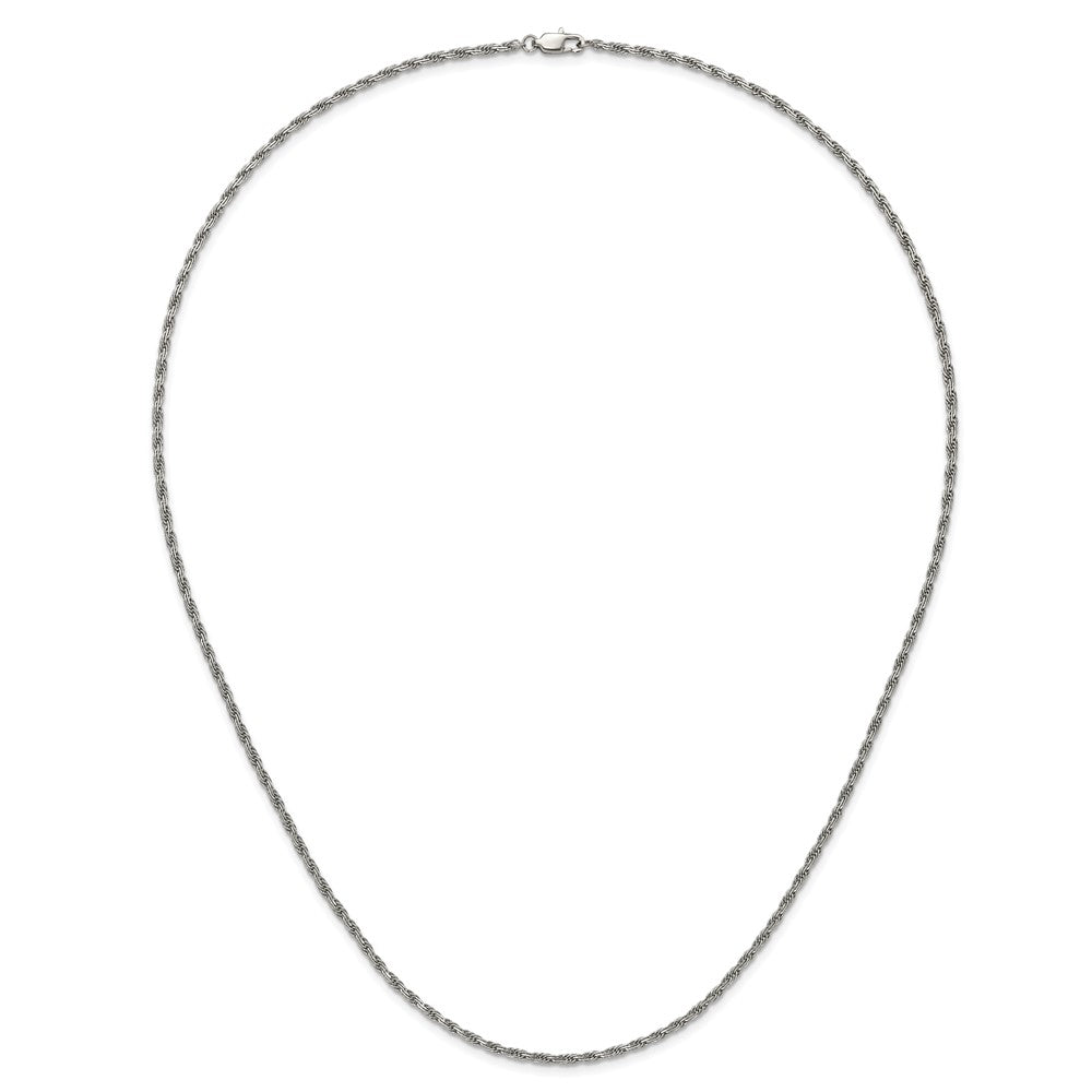 Chisel Stainless Steel Polished 2mm 18 inch Fancy Rope Chain