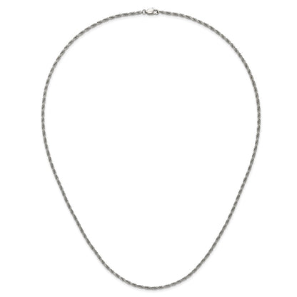 Chisel Stainless Steel Polished 2mm 18 inch Fancy Rope Chain