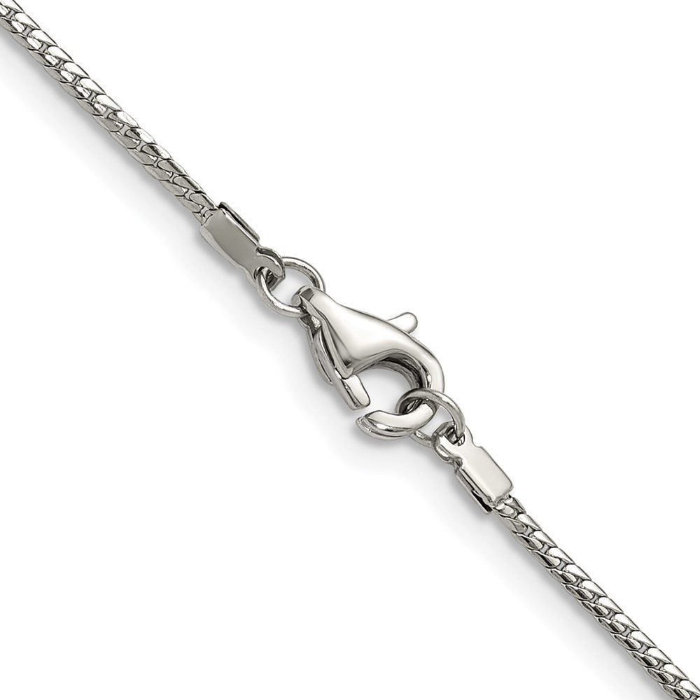 Chisel Stainless Steel Polished 1.5mm 18 inch Flat Curb Link Necklace