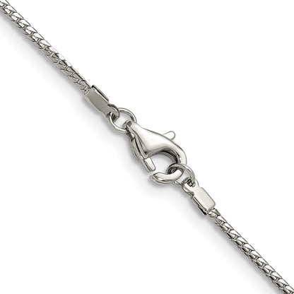 Chisel Stainless Steel Polished 1.5mm 18 inch Flat Curb Link Necklace