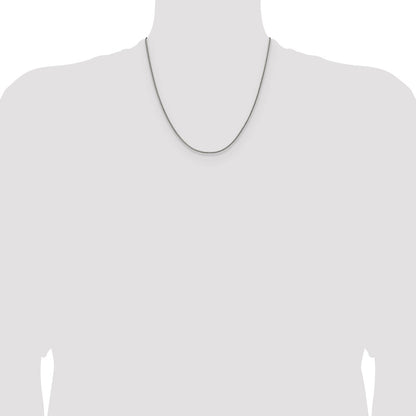 Chisel Stainless Steel Polished 1.5mm 20 inch Flat Curb Link Necklace