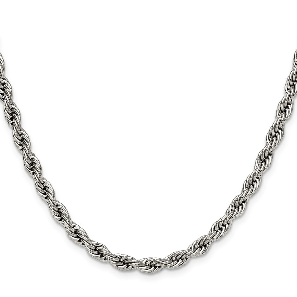 Chisel Stainless Steel Polished 5mm 16 inch Rope Chain