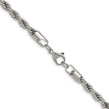 Chisel Stainless Steel Polished 5mm 18 inch Rope Chain