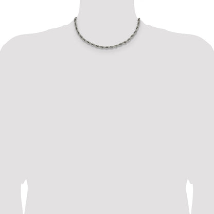 Chisel Stainless Steel Polished 5mm 16 inch Rope Chain