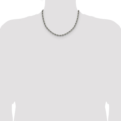 Chisel Stainless Steel Polished 5mm 18 inch Rope Chain